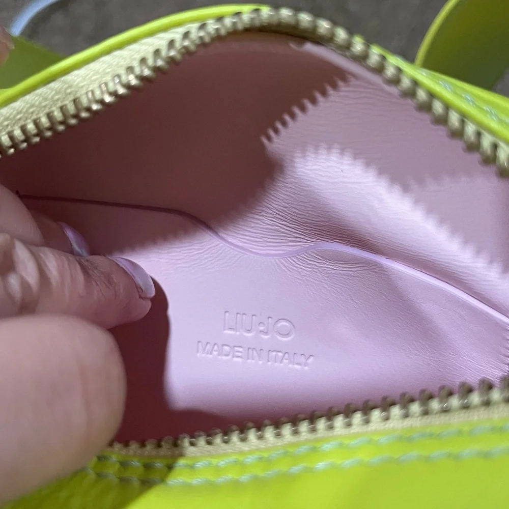 LEONIE HANNE X LIU JO | NEW! Leather Hobo Bag In Lime Yellow